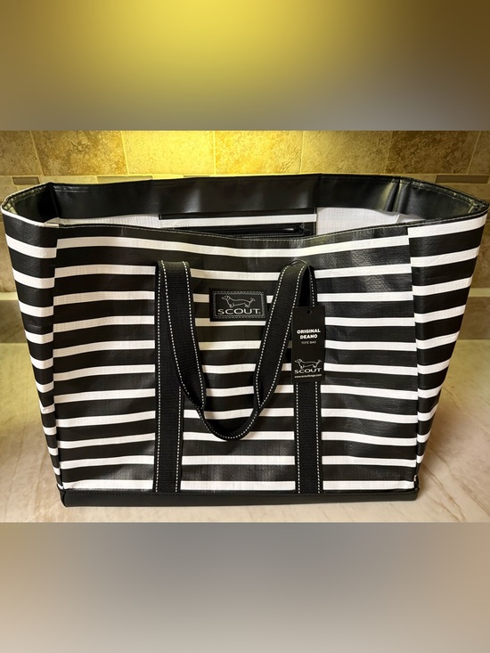 Scout Handbags - Scout Black & White Striped Tote Bag